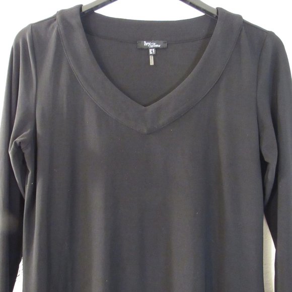 Ivy Beau Womens Dress Sz 6 Black Shift Long Sleeve - Picture 2 of 10